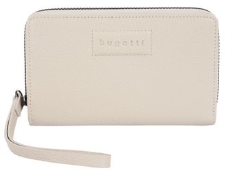 Bugatti Geldb&ouml;rse BUGATTI ELSA, Damen, weiss (wei&szlig;), Leder, leicht gl&auml;nzend, unifarben, Kleinlederwaren Geldb&ouml;rse, echt Leder