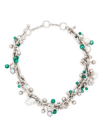 Acne Studios Halsketting verfraaid met kralen - Zilver