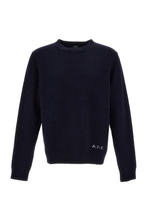 A.P.C. Blue Edmond Crew Neck Sweater