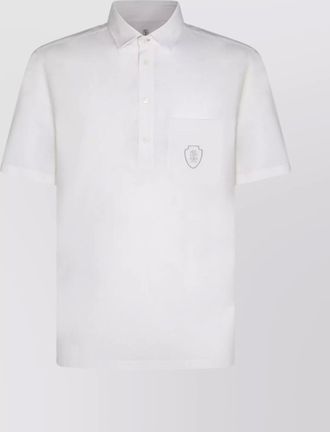 Brunello Cucinelli short sleeve button-down collar shirt