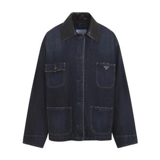 Prada Mujer, Chaquetas, Azul, Talla: M