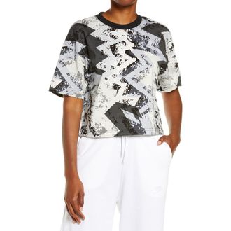 Nike Jordan Heatwave Boxy Crop Graphic Tee in Smoke Grey at Nordstrom, Size Small