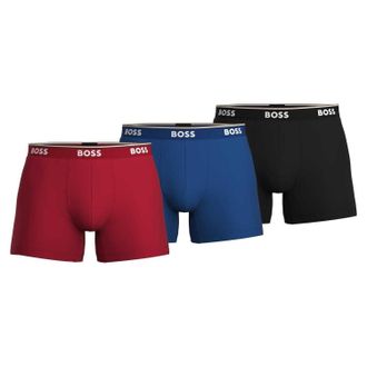 HUGO BOSS Heren Boxershort (Pakket van 3) (Zwart/Blauw/Rood)