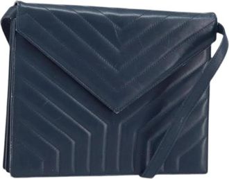 Saint Laurent Pre-owned Vintage Schoudertas - Dames - Vintage Schoudertas - Blauw - ONE Size - Leer - Vintage