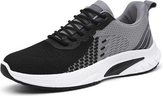 Generic 2026 Running Shoes Mens Breathable Lightweight Athletic Walking Sneakers Comfortable Gym Fitness Jogging Mesh Workout Casual Sports Footwear (Black, 6