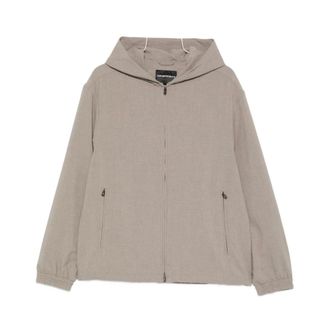 Emporio Armani Hooded Blouson - male - Emporio Armani - Light Jackets - Beige - 2XL - Jackets