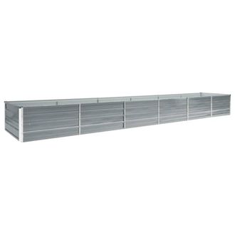 vidaXL Vidaxl - Arriate De Jard&iacute;n De Acero Galvanizado Gris 480x80x45 Cm