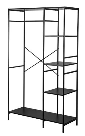 Nordlys Industrial Entryway Wardrobe Coat Rack in Black