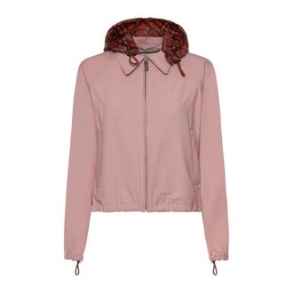 Burberry Light Jackets, female, Pink, Size: L Light Jackets