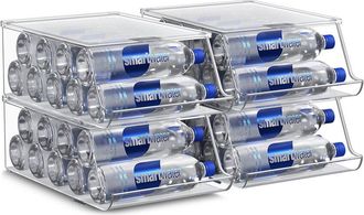Sorbus Set Of 4 Stackable Water Bottle Organizer Bins