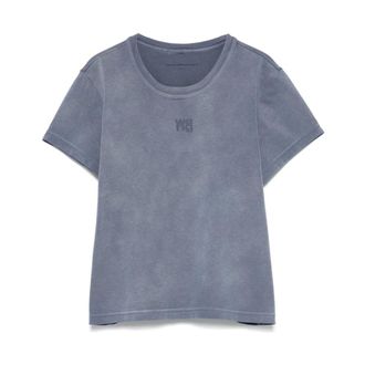 Alexander Wang T-Shirts, female, Blue, XS, Blue Logo T-shirt and Polo