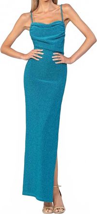 Bariano Sarai Gown In Aqua
