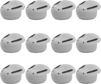 OEM 12 Protectores De Esquinas Para Muebles Con Forma De Conejo, Seguridad Infantil, Esquinas Redondeadas, Color Gris (paquete De 12)