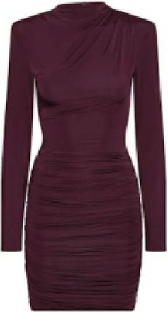 Rotate Rotate Birger Christensen, Kleedjes, Dames, Paars, M, Drapey Mini Jurk