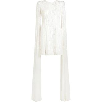Jenny Packham Sweet Magic Embellished Sleeve Dress in Ivory at Nordstrom, Size 10 Uk