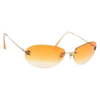 Chanel Pre-owned Accessories, female, Orange, Size: ONE SIZE Pre-owned Vintage Sunglasses