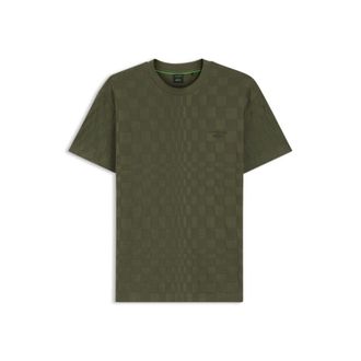 BOSS Porsche x relaxed-fit T-shirt in cotton jacquard