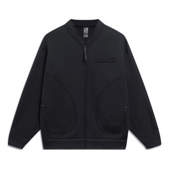 Li-Ning x Jackie Chan Knit Baseball Jacket Black AFDT113-1