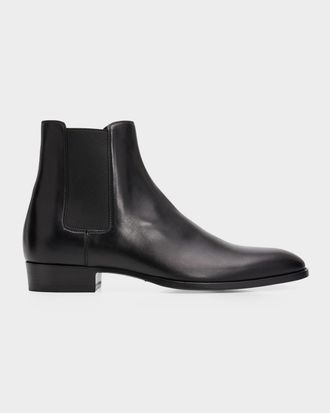 Saint Laurent Men & apos;s Wyatt 30 Leather Chelsea Boots