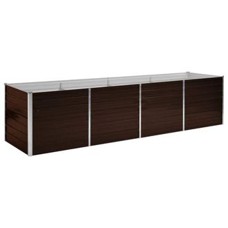 vidaXL Arriate De Acero Galvanizado Marr&oacute;n 320x80x77 Cm Vidaxl