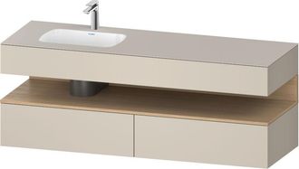 Duravit Qatego Lavabo Encastrado Con Base De Lavabo Consola, - Duravit