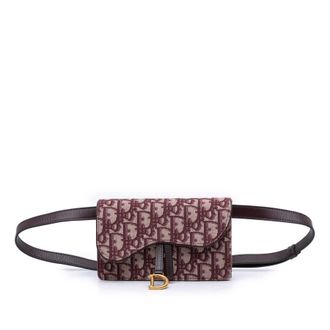 Dior Pre-owned Dior Oblique Canvas Saddle Belt Bag Ladies C75DD7DL796IPLOO