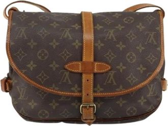 Louis Vuitton Pre-owned Cross Body Bags, female, Brown, Size: ONE SIZE Pre-owned Vintage Canvas Cross Body Bag