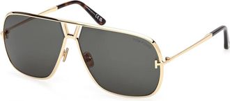 Tom Ford 30N Zonnebril - unisex - Zonnebrillen - Geel - 63 MM - Accessoires