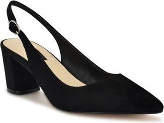 Nine West Kamsee Slingback Pointed Toe Pump in Black at Nordstrom, Size 8.5
