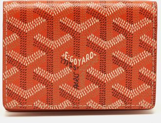 Goyard Malesherbes Orange Goyardine Coated Canvas Card Holder