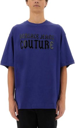 Versace Jeans Couture Blue Crew Neck T-Shirt