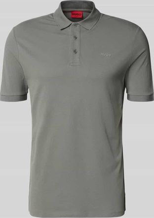 HUGO BOSS Regular Fit Poloshirt aus reiner Baumwolle Modell DONOS222 in Anthrazit, Gr&ouml;&szlig;e XXL