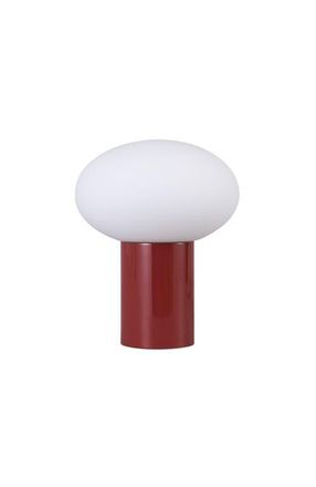 Brightech Ivy 9.5 Modern LED Table Lamp with Oval Frosted Glass Shade and Phone Charging USB-C Port in Red at Nordstrom
