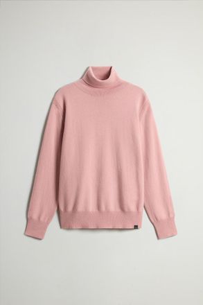 Woolrich donna Maglione a collo alto in puro cashmere Rosa Taglia XS