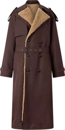 Roberto Cavalli Shearling Interieur Trenchcoat - Heren - Trenchcoats - Bruin - S - Katoen - Jassen