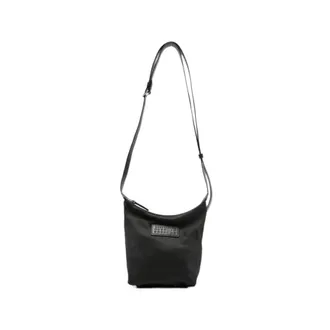 Maison Margiela Tassen, Dames, Zwart, ONE Size, Leer, Numerieke Verticale Crossbody Tas