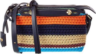 Fendi Fendi By The Way Soft Mini Crochet & Leather Satchel
