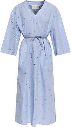 Munthe Byrus Dress - Dames - Casual kleedjes - Blauw - S - Katoen - Kleedjes