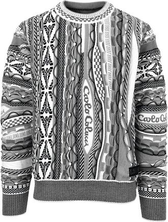 Carlo Colucci Maglione 3D Knit - - Knitwear - Uomo - Grigio - S