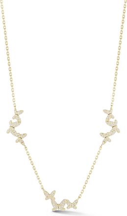 Glaze Jewelry Sterling Silver Triple Butterfly Necklace