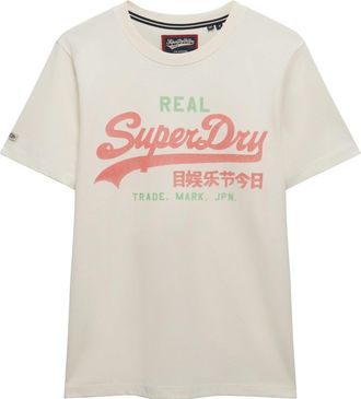 Superdry Rundhalsshirt SUPERDRY VL CLASSIC TEE, Herren, Gr. XXL, soft wei&szlig;, Single Jersey, Obermaterial: 100% Baumwolle, bedruckt, regular fit normal, Rundhals