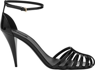 Givenchy Cage Sandalen met Hak - Dames - Sandalen met hakken - Zwart - 38 EU - Leer - Schoenen