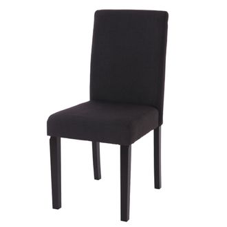 Hhg Hhg - Littau Silla De Comedor, Silla De Cocina, Tela/textil, Negro, Patas Oscuras