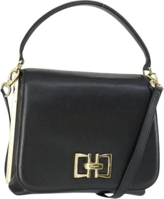 Ferragamo Pre-owned Handbags, female, Black, Size: ONE SIZE Pre-owned Leather Handbag