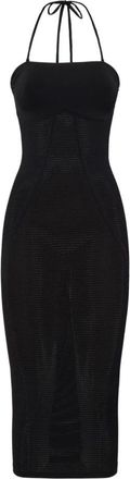 Wolford Halterneck Midi Jurk - Dames - Casual kleedjes - Zwart - S - Wol - Kleedjes