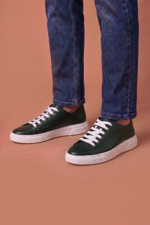 D'Arienzo Sneakers in pelle verde da uomo DArienzo, Seleziona Taglia ITA 41, Colore Verde