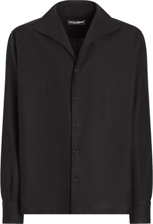 Dolce & Gabbana Camicia con scollo a scialle - Nero
