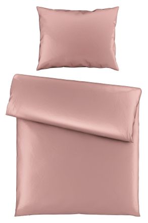 Novel Bettw&auml;sche, Altrosa, Textil, Uni, 140x200 cm, pflegeleicht, atmungsaktiv, schadstoffgepr&uuml;ft, Heimtextilien, Bettw&auml;sche & Leint&uuml;cher, Bettw&auml;sche, Satin