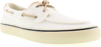 Sperry Top-Sider Helm 2-Eye Textiel Heren Witte Bootsschoenen