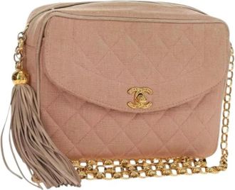 Chanel Pre-owned Vintage Canvas Shoulder Bag - Dames - Vintage Schoudertas - Roze - ONE Size - Vintage